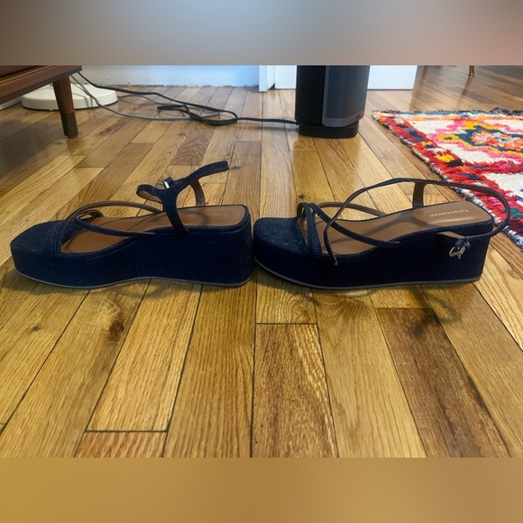 Reformation Zolanda Sandals in Denim - Picture 5 of 9